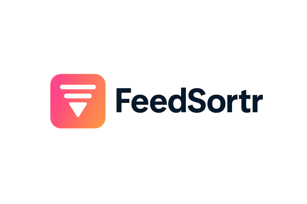 FeedSortr Official Funnel Logo with Text